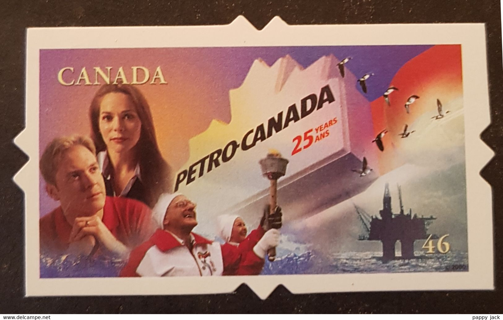 Canada 2000 Inverted Die Cut Error Variety Scott #1867b Petro Canada Stamp MNH - Variétés Et Curiosités