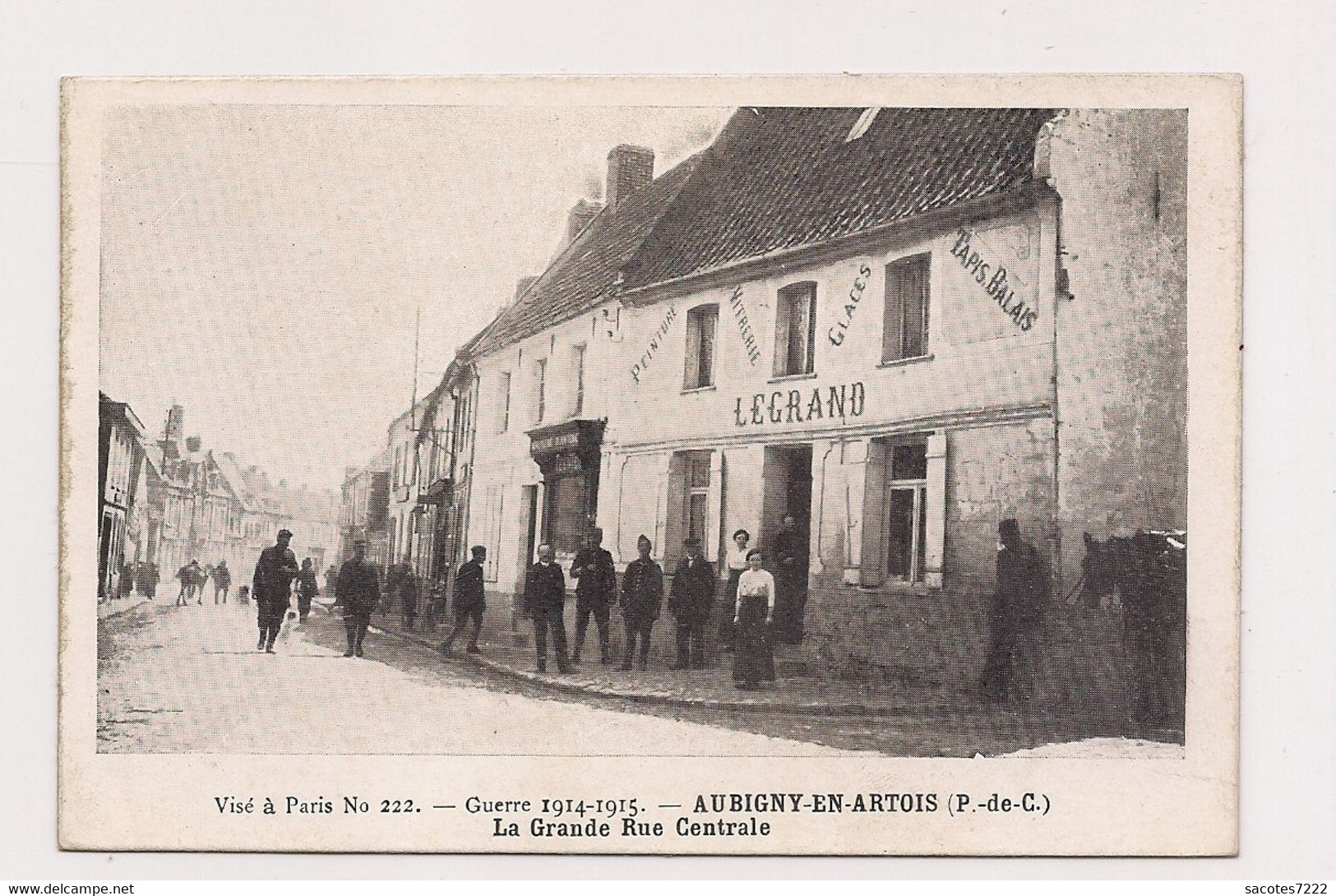 AUBIGNY EN ARTOIS - GUERRE 14 - La Grande Rue Centrale - - Aubigny En Artois