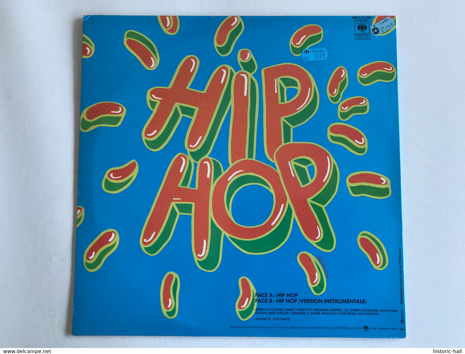 HIP HOP - Version Originale Du Generique - MAXI 45t - 1984 - FRENCH Press - Rap & Hip Hop