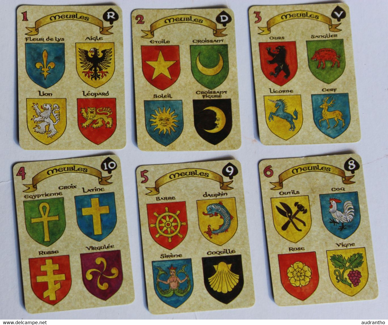 Jeu De Cartes 7 Familles Armoiries Cimiers écus Corporations Ordres Militaires Provinces éditions Duserre - Autres & Non Classés