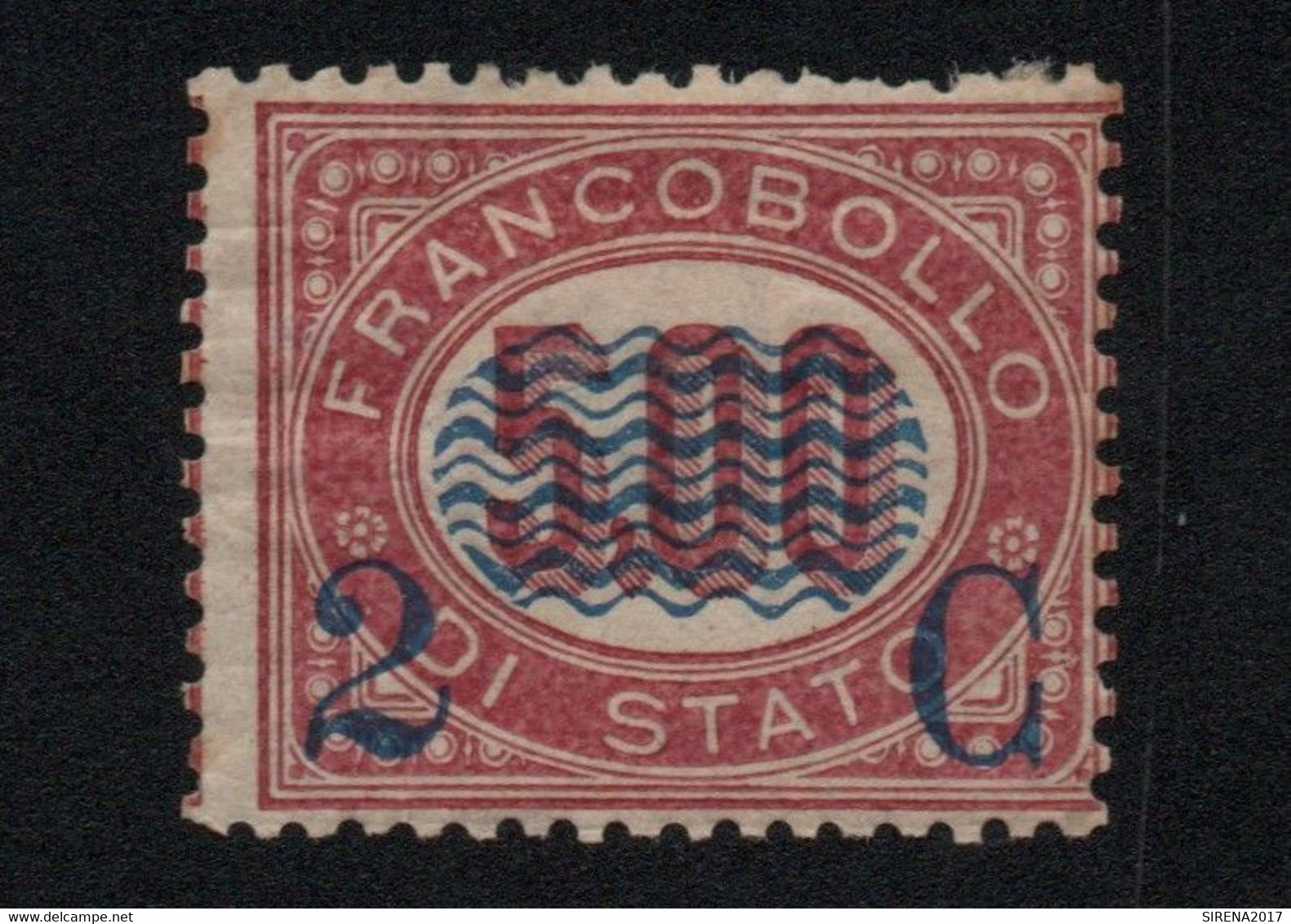 ITALIA REGNO 1878 - 2 Cent Su 5,00 Lacca, Nuovo - Certificato 1980 SAVARESE OLIVA - Other & Unclassified