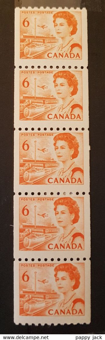 Canada Coil Strip #468A NO Tag DF,DEX MNH - Rollen