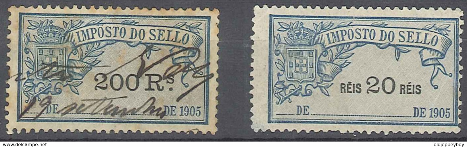 PORTUGAL;  1905 REVENUE IMPOSTO DE SELO USED FINE - Oblitérés