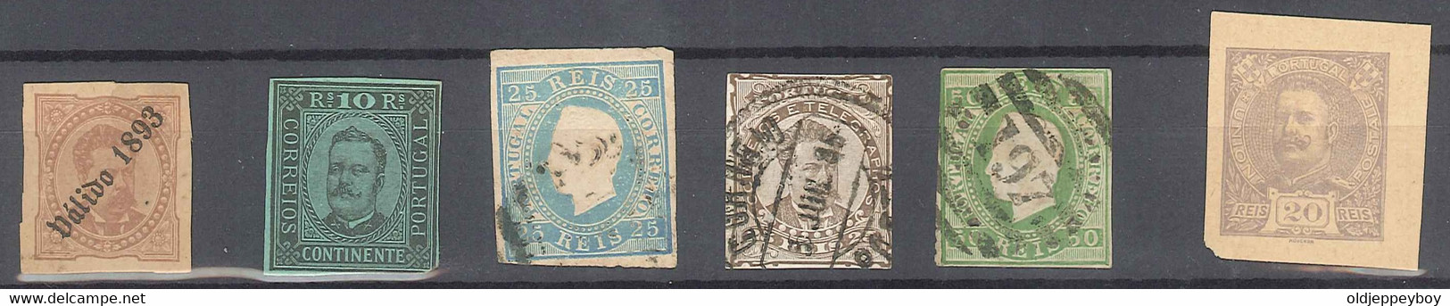 PORTUGAL;  LATE 1800 LOT OF 6 - Used Stamps