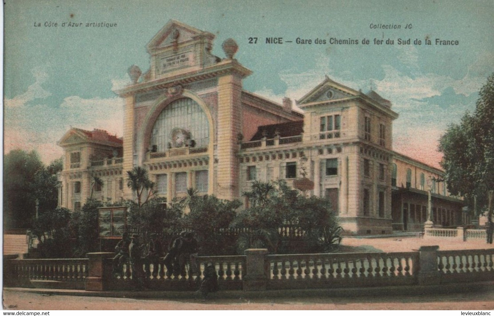 Carte Postale Ancienne /Gare Des Chemins De Fer Du Sud De La FRANCE / NICE/Alpes Maritimes/ Vers1900-1930  CPDIV287 - Schienenverkehr - Bahnhof