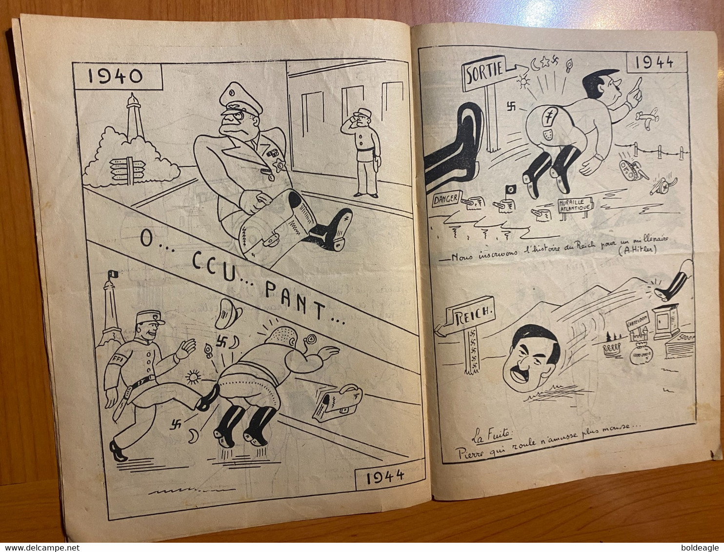 Journal de propagande 1939/1944-Dans la poubelle conçu et dessiné par ALRY ( voire scan)