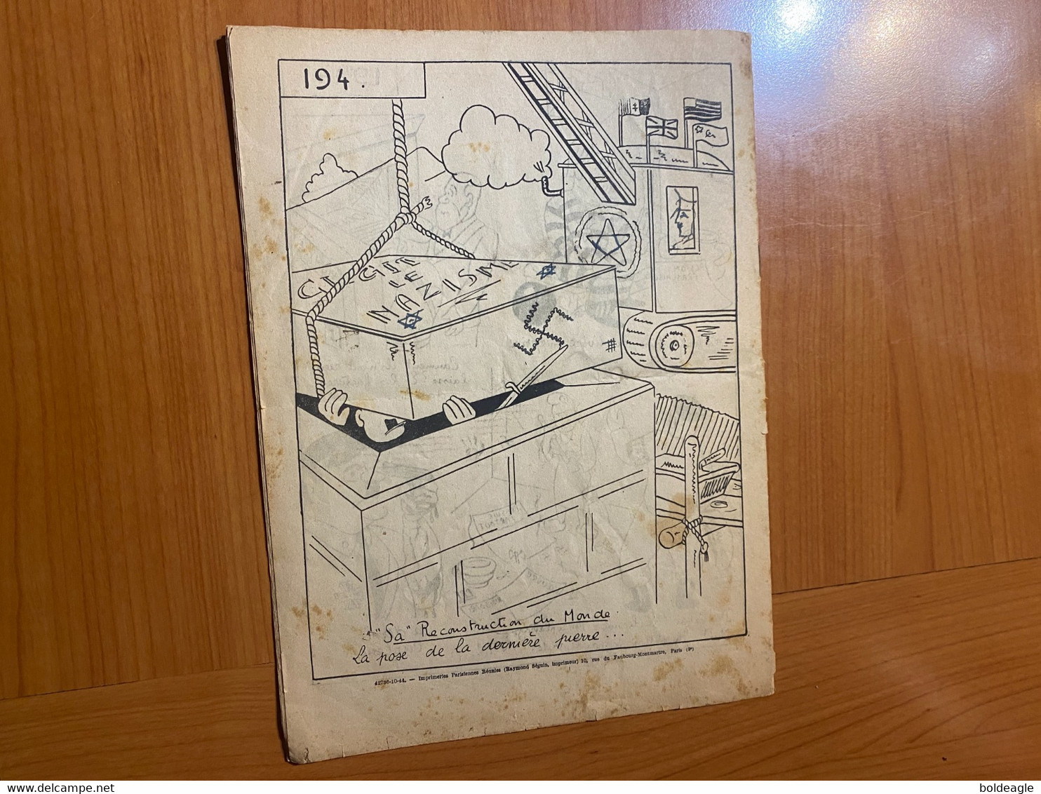 Journal de propagande 1939/1944-Dans la poubelle conçu et dessiné par ALRY ( voire scan)