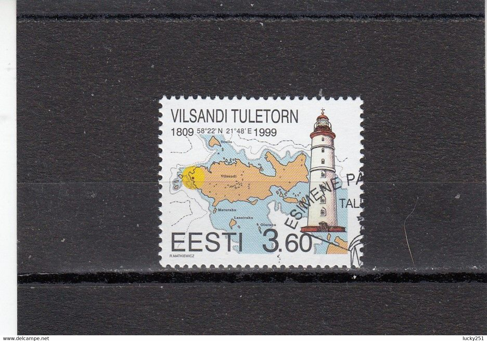 Estonie - Année 1999 - Oblitéré - Phare, Lighthouse, Leuchtturm - Faros