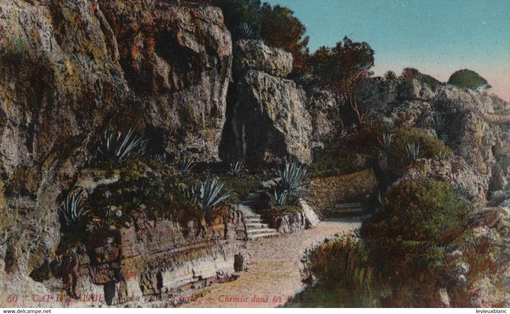 Carte Postale Ancienne/Villa Eilenroc-Chemin Dans Les Rochers /CAP D'ANTIBES/Alpes Maritimes/ Vers1900-1930  CPDIV295 - Cap D'Antibes - La Garoupe