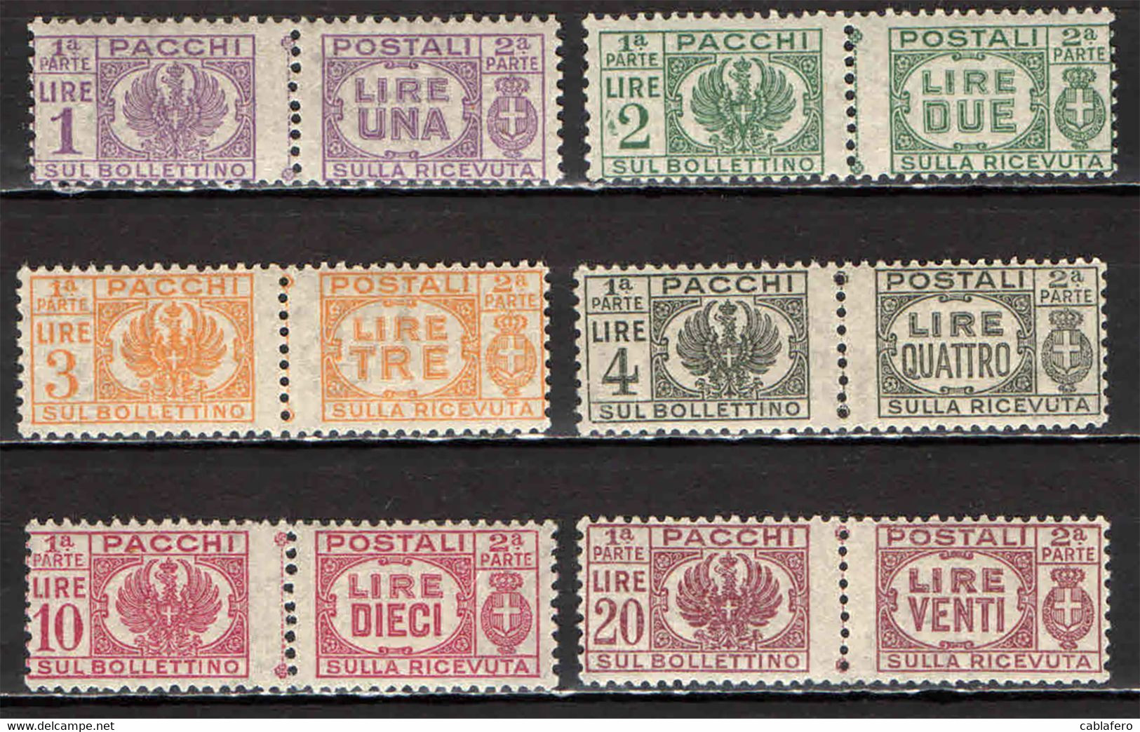 ITALIA LUOGOTENENZA - 1946 - PACCHI POSTALI SENZA FASCI - MNH - Paketmarken