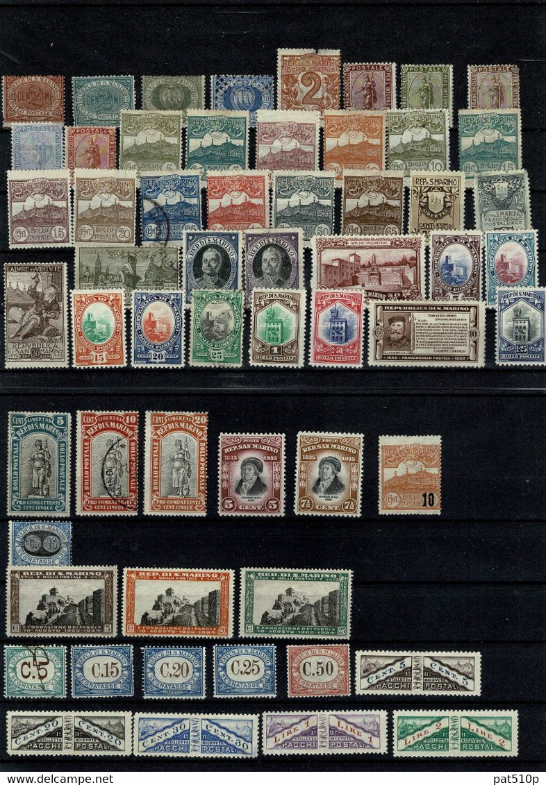 SAINT MARIN SAN MARINO Lot Collection Avant 1940 Et Jusqu'à 1957 - Collections, Lots & Series