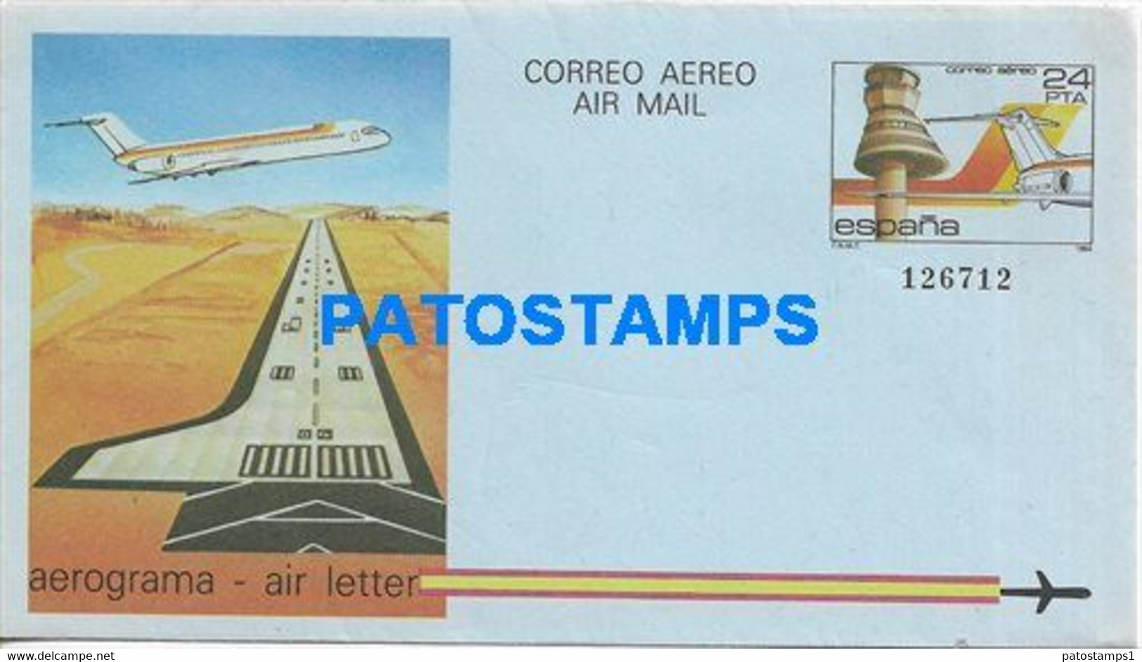 171170 SPAIN ESPAÑA COVER AEROGRAMA AVIATION POSTAL STATIONERY NO POSTCARD - Altri & Non Classificati