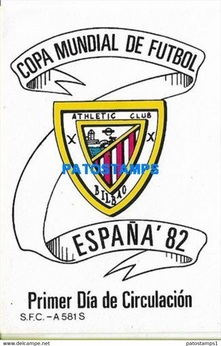 171177 SPAIN ESPAÑA COVER WORLD CUP SOCCER FUTBOL HERALDRY ATHLETIC CLUB BILBAO 1982 NO POSTCARD - Altri & Non Classificati