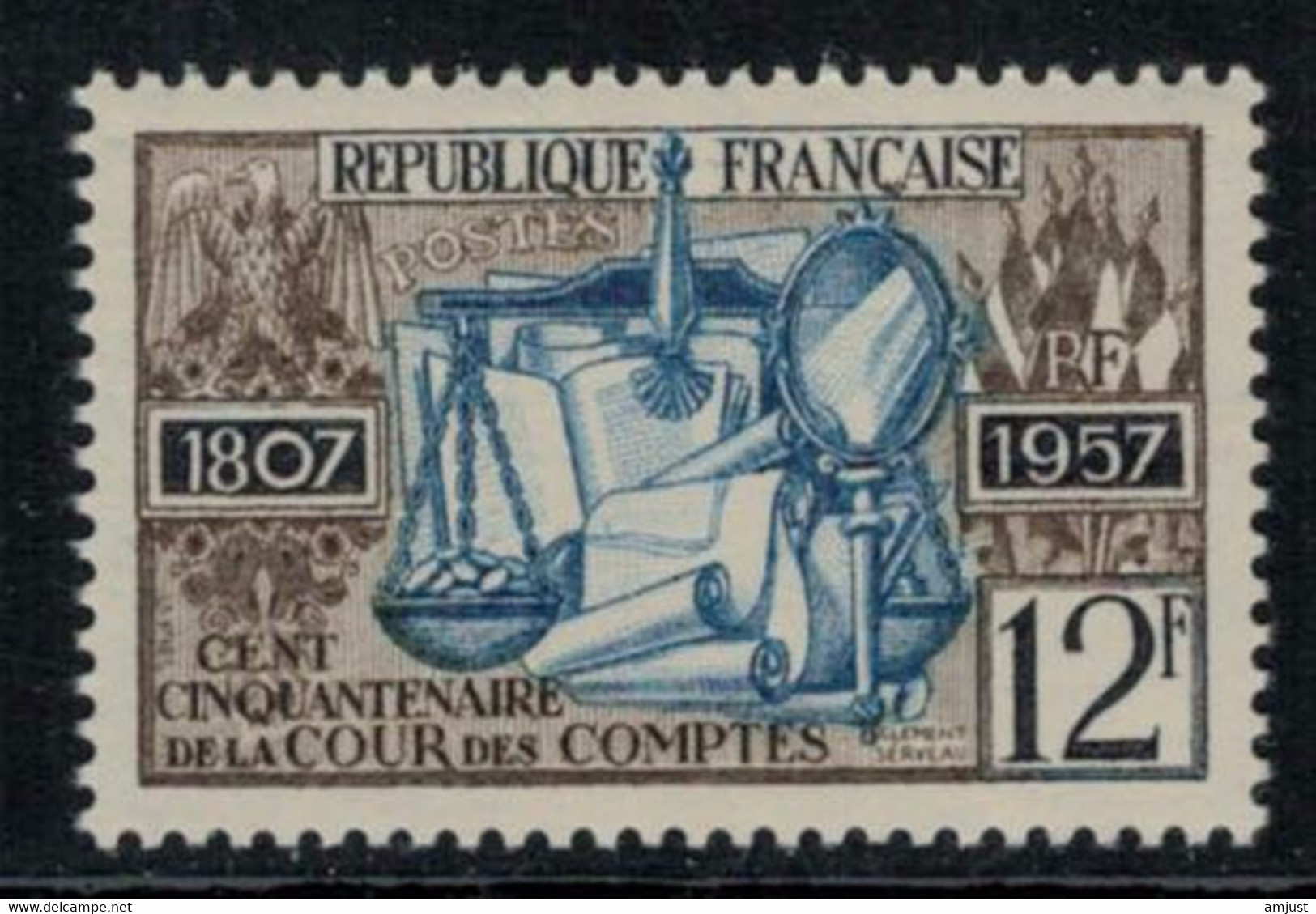 France // 1957 //150 Ans De La Cour Des Compte, Neuf** MNH N0.1107 Y&T (sans Charnière) - Nuovi