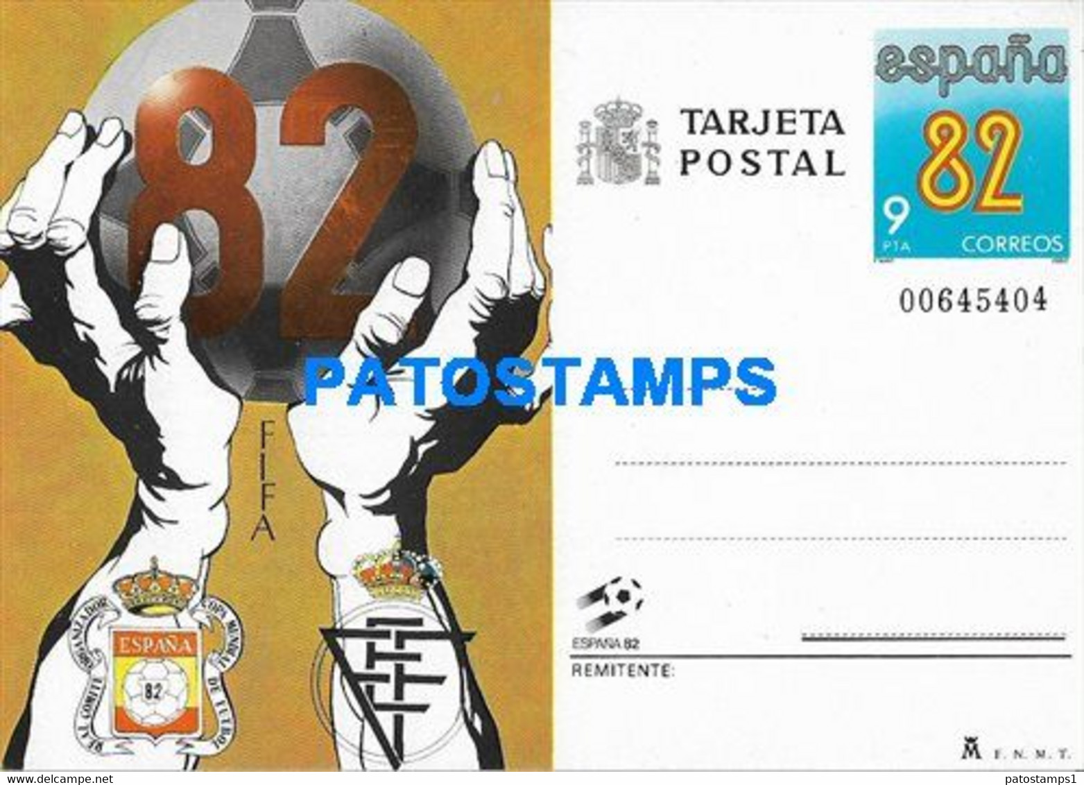 171219 SPAIN ESPAÑA WORLD CUP SOCCER FUTBOL YEAR 1982 POSTAL STATIONERY POSTCARD - Other & Unclassified
