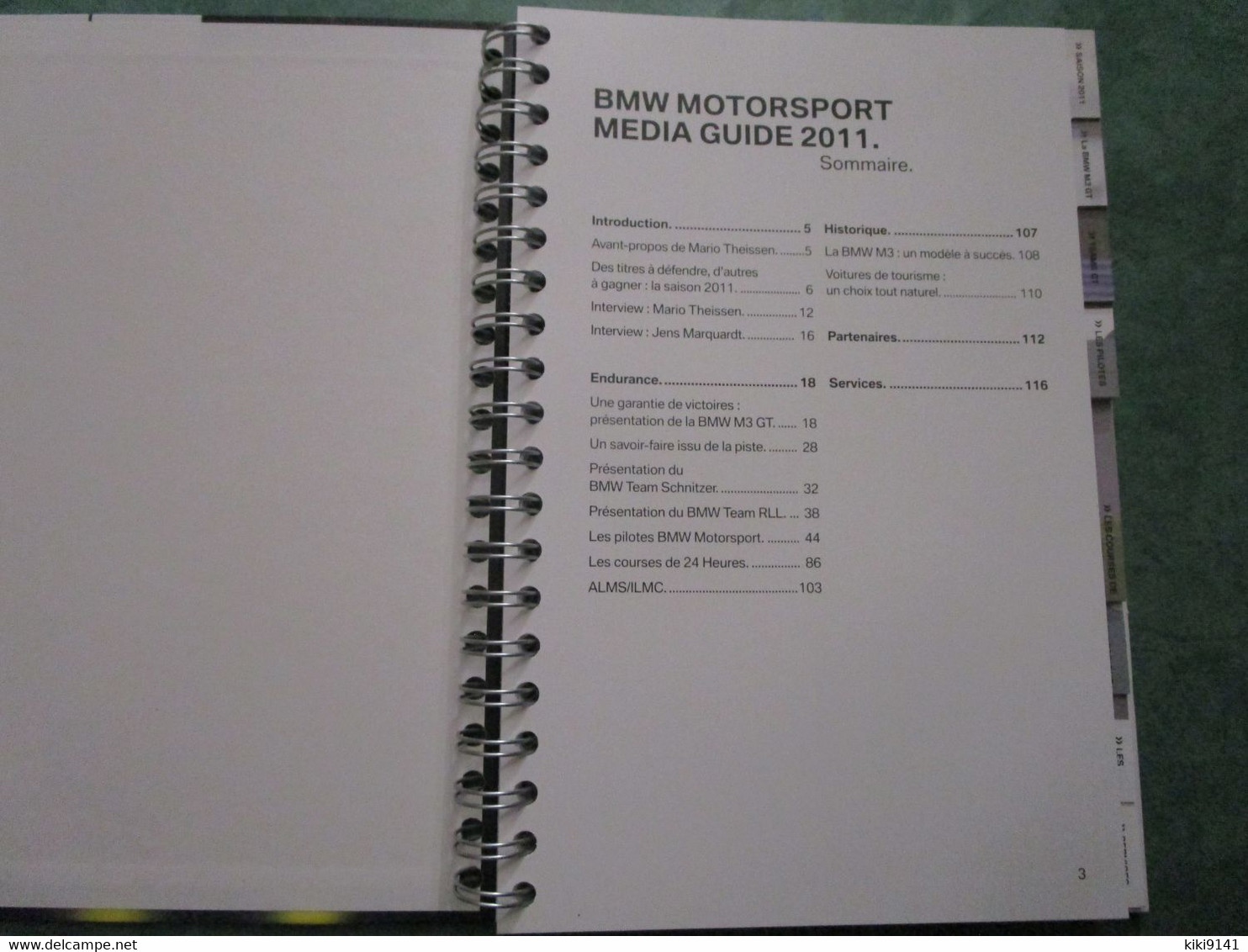 BMW MOTORSPORT - MEDIA GUIDE 2011 (118 Pages) - Livres