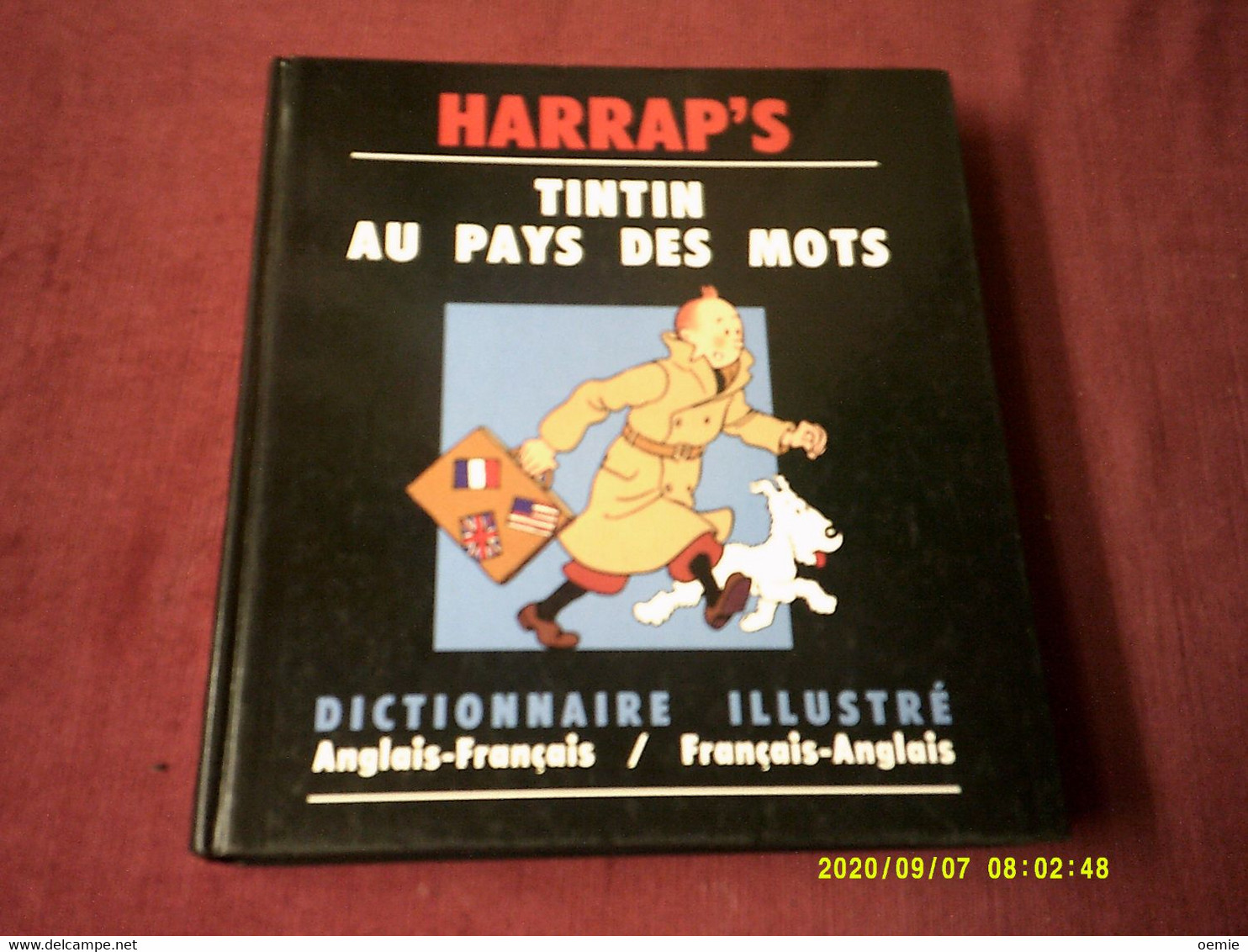 HARRAP'S  TINTIN AU PAYS DES MOTS / DICTIONNAIRE  ILLUSTRE  ANGLAIS  FRANCAIS - Hergé