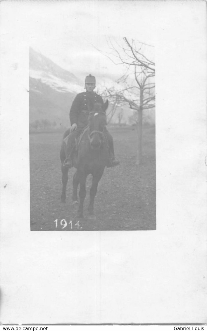 Carte-Photo - Militaria  - Schweizer Armee - Armée Suisse - Soldat - 1914 - Cavalier - Cheval - Other & Unclassified