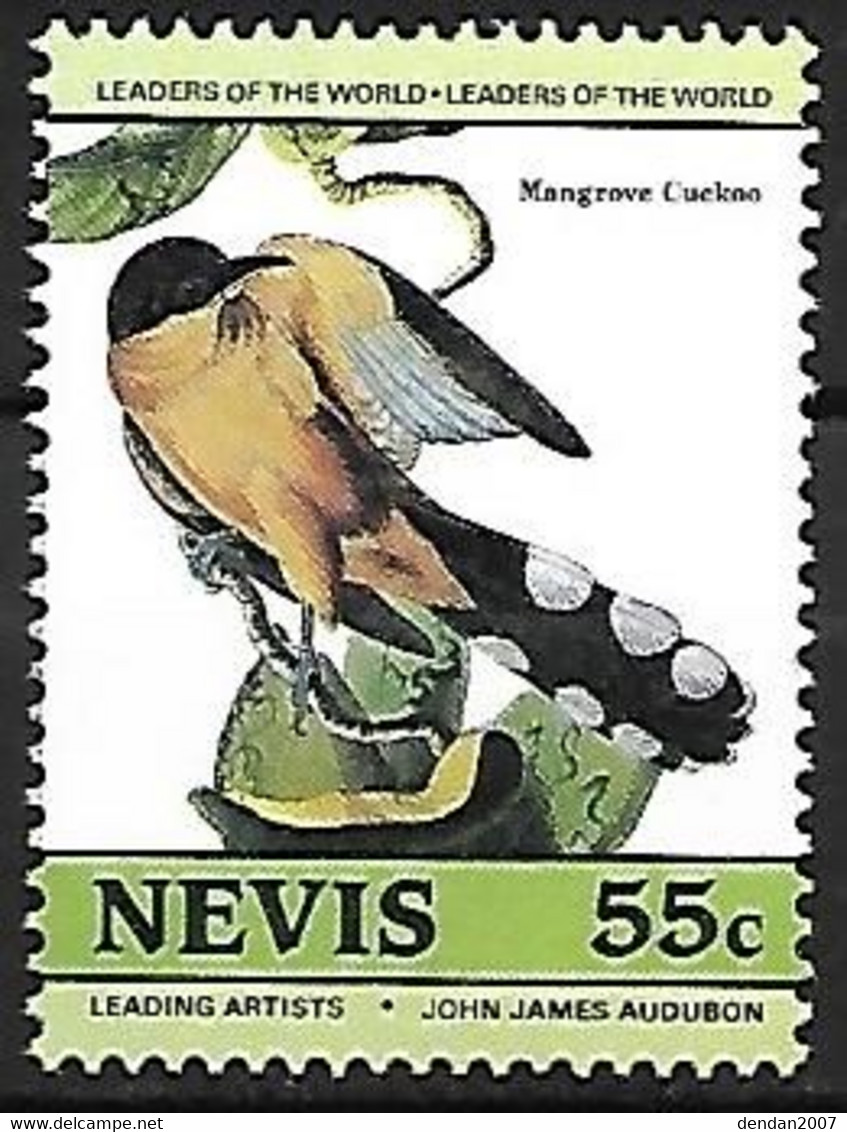 Nevis - MNH ** 1985 Audubon :  Mangrove Cuckoo  -  Coccyzus Minor - Cuckoos & Turacos