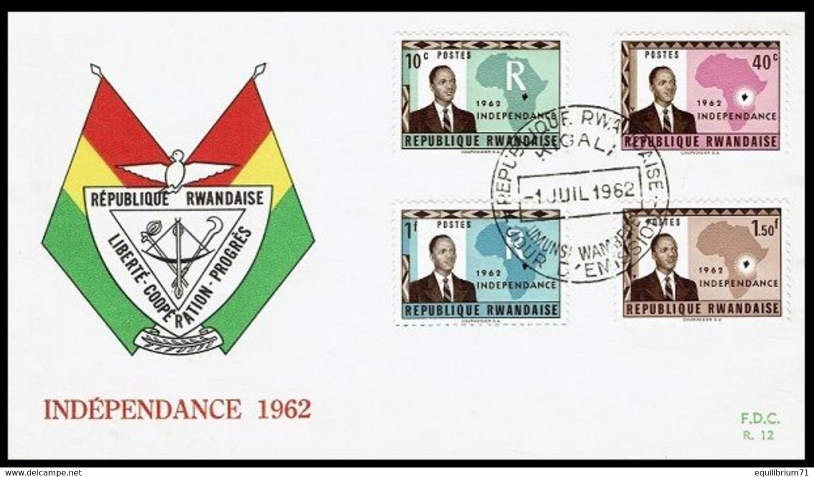 1/8° - Indépendance / Onafhankelijkheid / Unabhängigkeit / Independence - RWANDA - 1962-1969