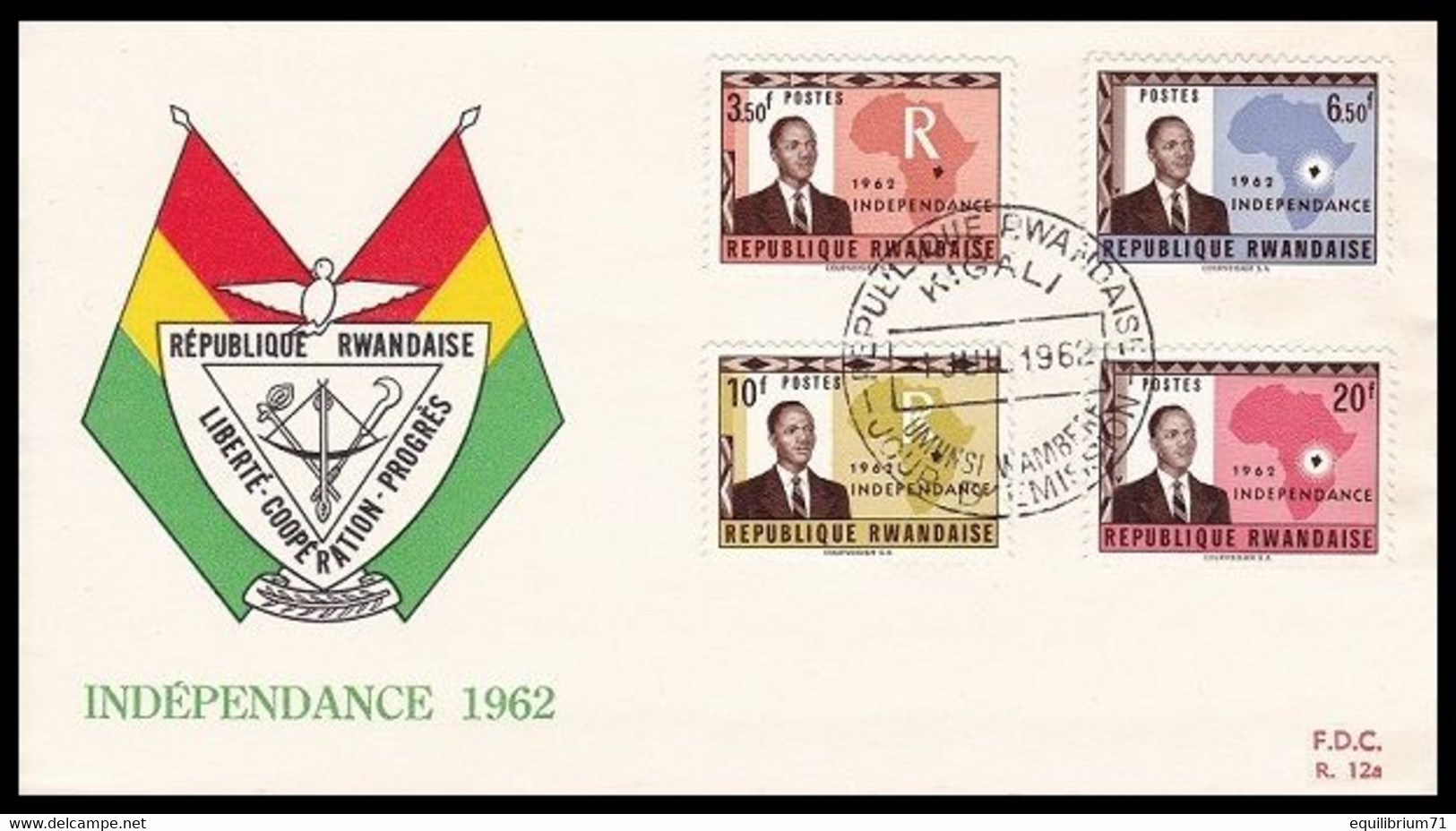 1/8° - Indépendance / Onafhankelijkheid / Unabhängigkeit / Independence - RWANDA - 1962-1969