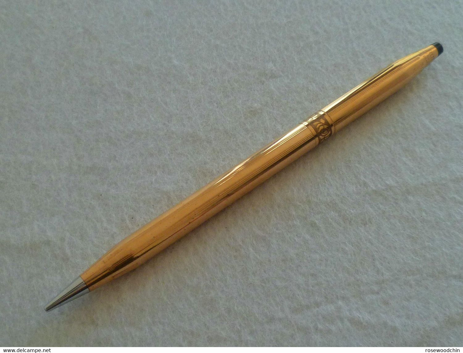Authentic Cross Ball Pen & Pencil Desk Set Gold / Silver (#10) Ireland / USA - Stylos