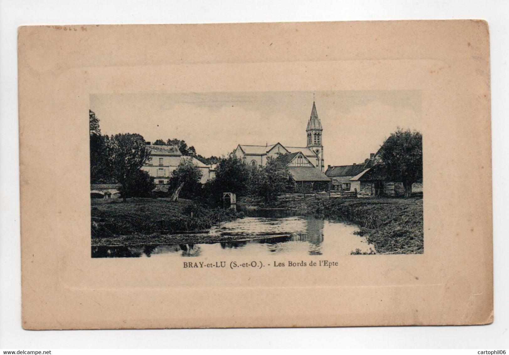 - CPA BRAY-ET-LU (95) - Les Bords De L'Epte 1909 - Edition Menuel - - Bray-et-Lû