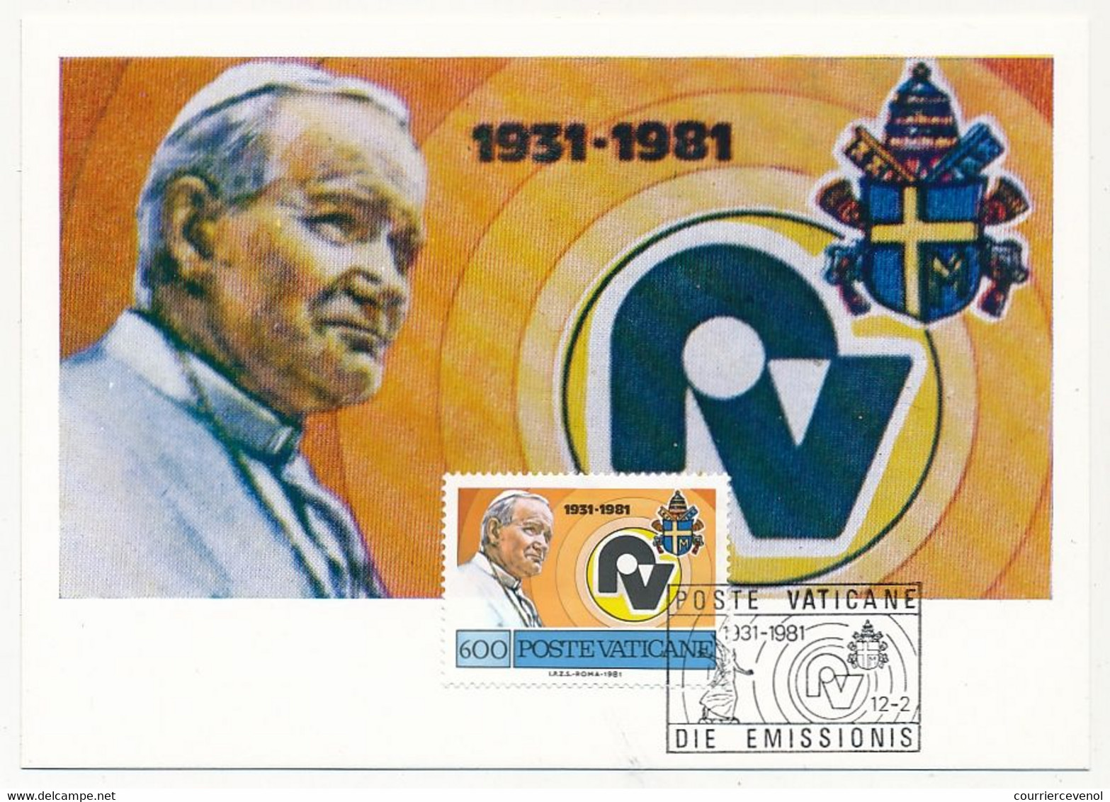 VATICAN - 4 Cartes Maximum - 50eme Anniversaire De Radio Vatican - 12/2/1981 - - Cartoline Maximum