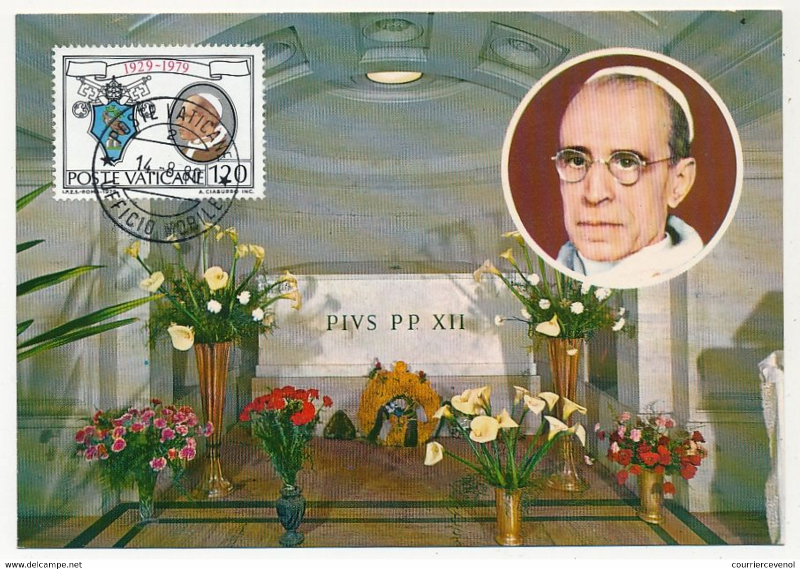 VATICAN - Carte Maximum - Pape Pie XII (Tombeau) - Vatican - 14/8/1980 - Maximum Cards