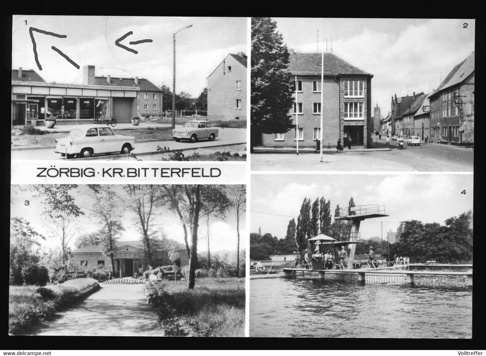 DDR Mehrbild AK Um 1979 Zörbig Kreis Bitterfeld Mit Apotheke Und Leninstraße - Zörbig