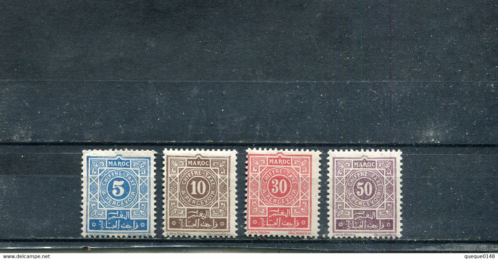 Maroc 1917-26 Yt 28-29 31-32 * - Timbres-taxe