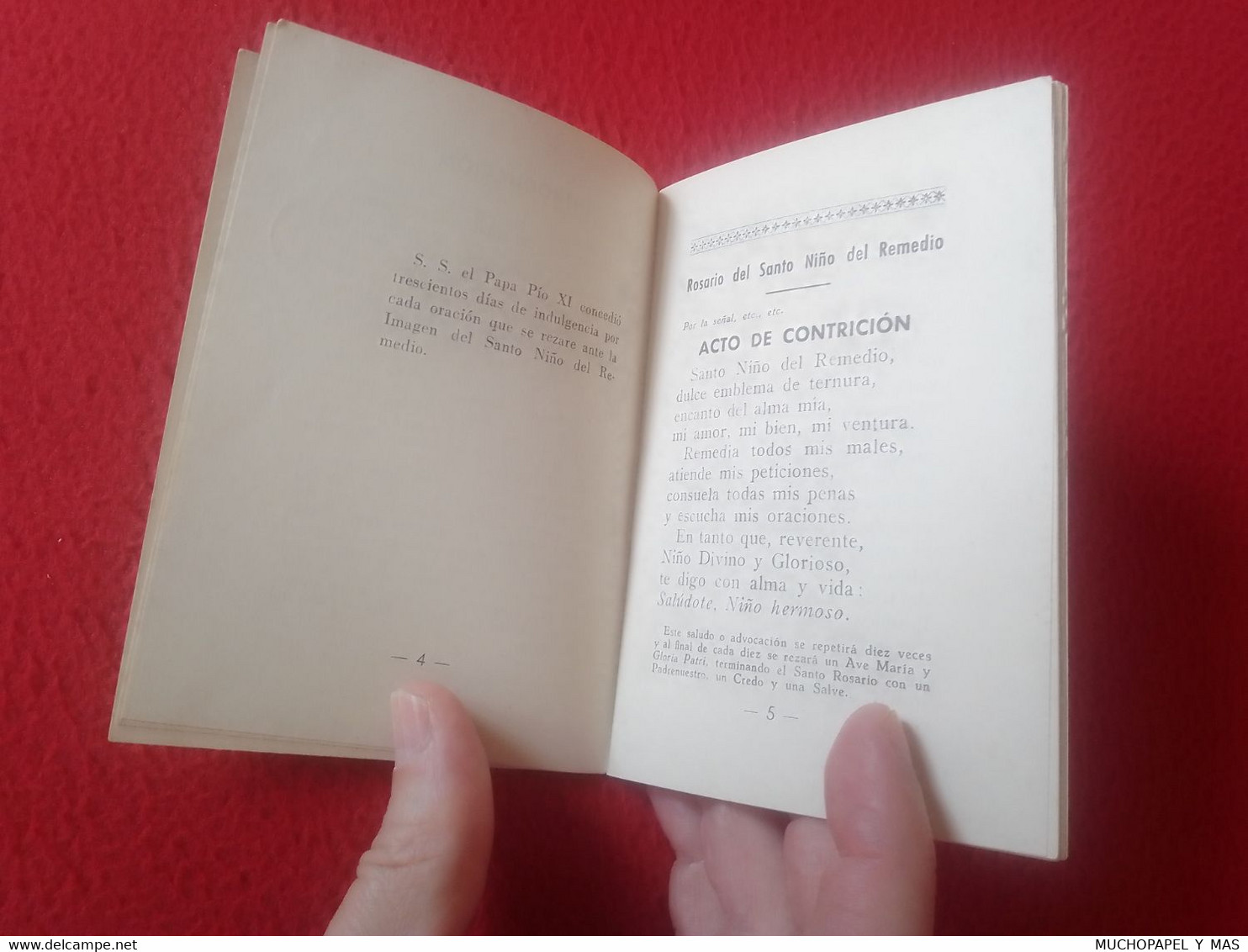 ANTIGUO LIBRO LIBRITO NOVENA Y TRIDUO EN HONOR DEL SANTO NIÑO DEL REMEDIO 1920...JOSÉ CABELLO Y GUILLÉN DE TOLEDO VER...