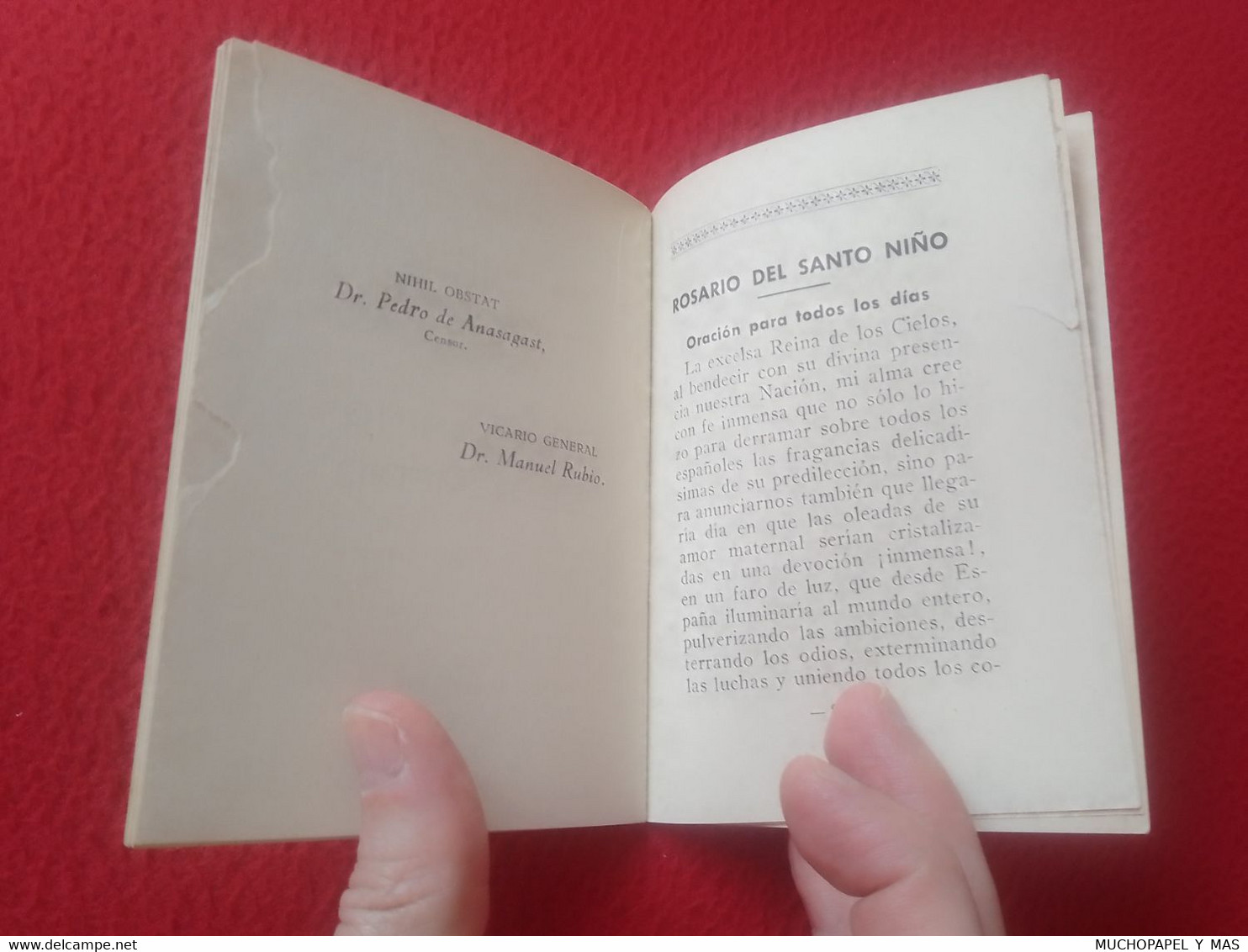 ANTIGUO LIBRO LIBRITO NOVENA Y TRIDUO EN HONOR DEL SANTO NIÑO DEL REMEDIO 1920...JOSÉ CABELLO Y GUILLÉN DE TOLEDO VER...