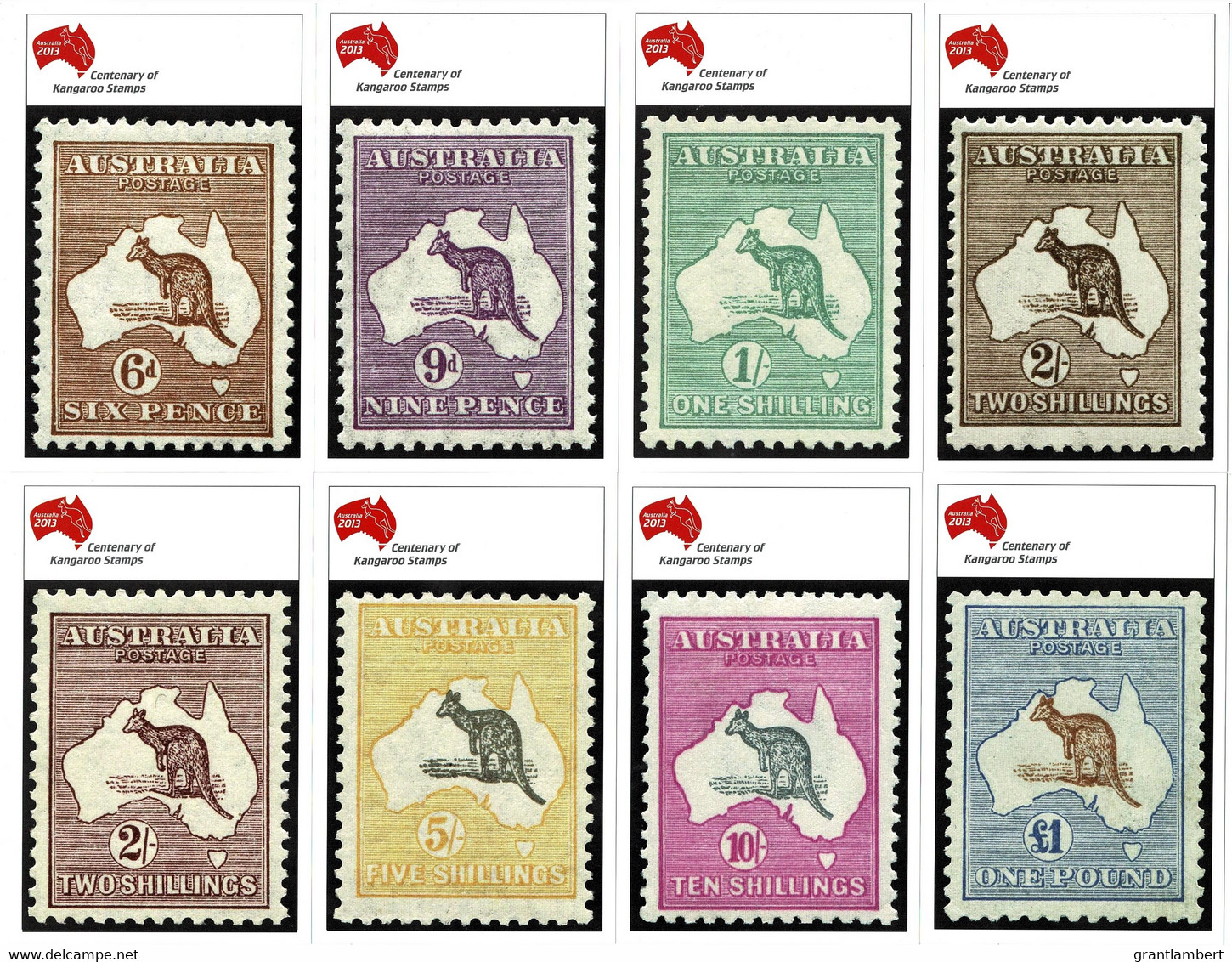 Australia 2013 Kangaroo Centenary World Expo Set Of 18 Numbered Postcards - Sonstige & Ohne Zuordnung