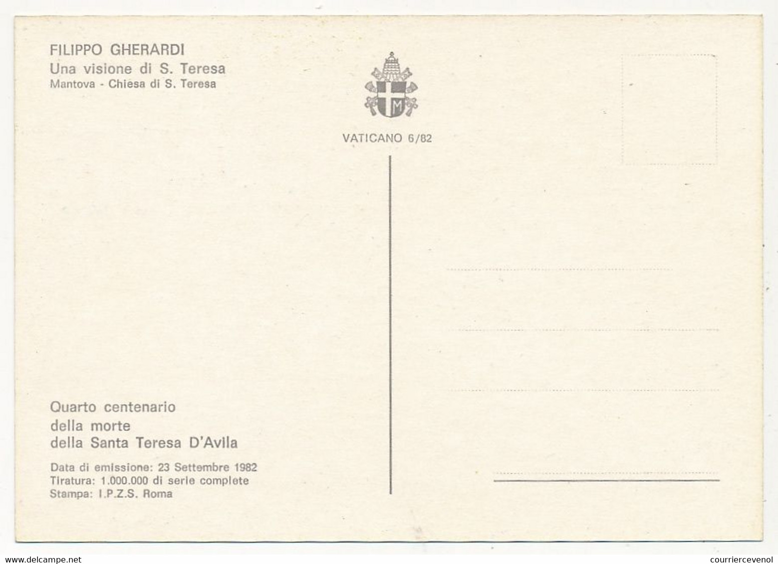 VATICAN - Carte Maximum - 4eme Centenaire Mort De Ste Thérèse D'Avila - 22/1/1982 - Cartes-Maximum (CM)