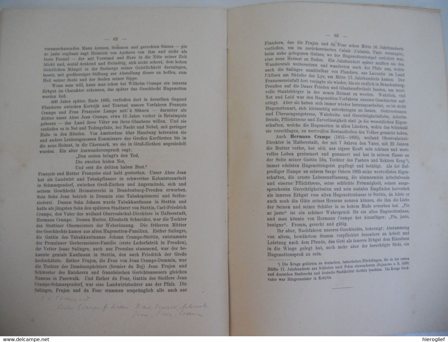 DIE FLANDRISCHE FAMILIE CRAMPE Des 13 Jahrhunderts Bis Zum Hungenotten 3T - Theodor Crampe Genealogie Kortrijk Duitsland - Biografie & Memorie