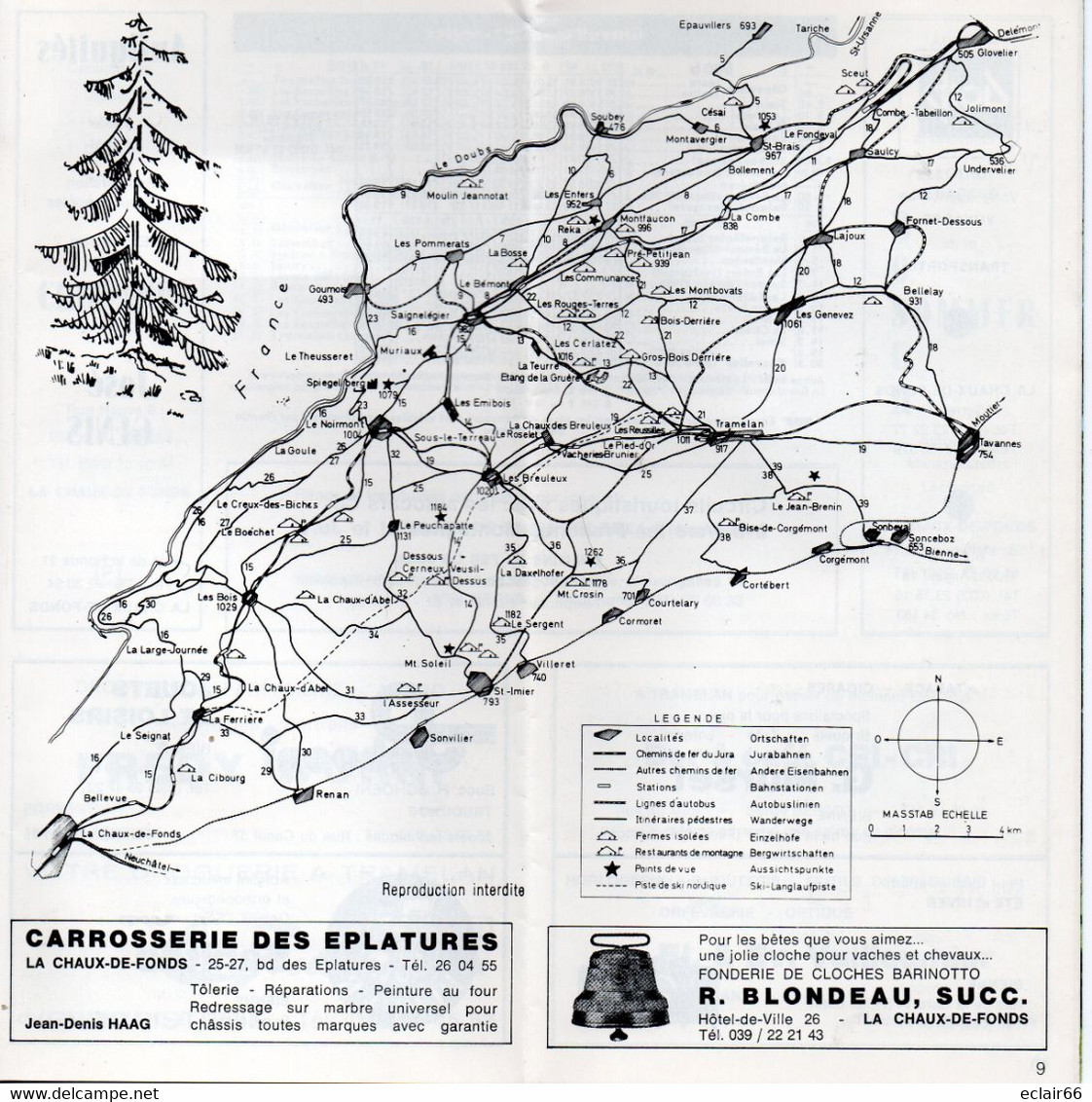 Guide Touristique Du Jura. 15 Pages SNCF - (STE NATIONALE DES CHEMINS DE FER FRANCAIS) -1976-1977 - Franche-Comté