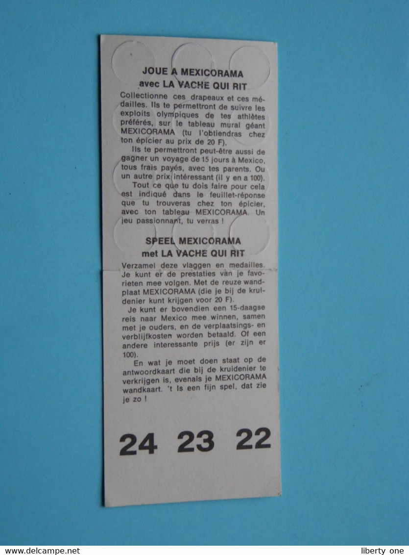 JOUE - SPEEL > MEXICORAMA Avec/met  LA VACHE QUI RIT ( Drapeaux / Vlaggen Nrs. 22-23-24 ) 1968 ! - Trading Cards