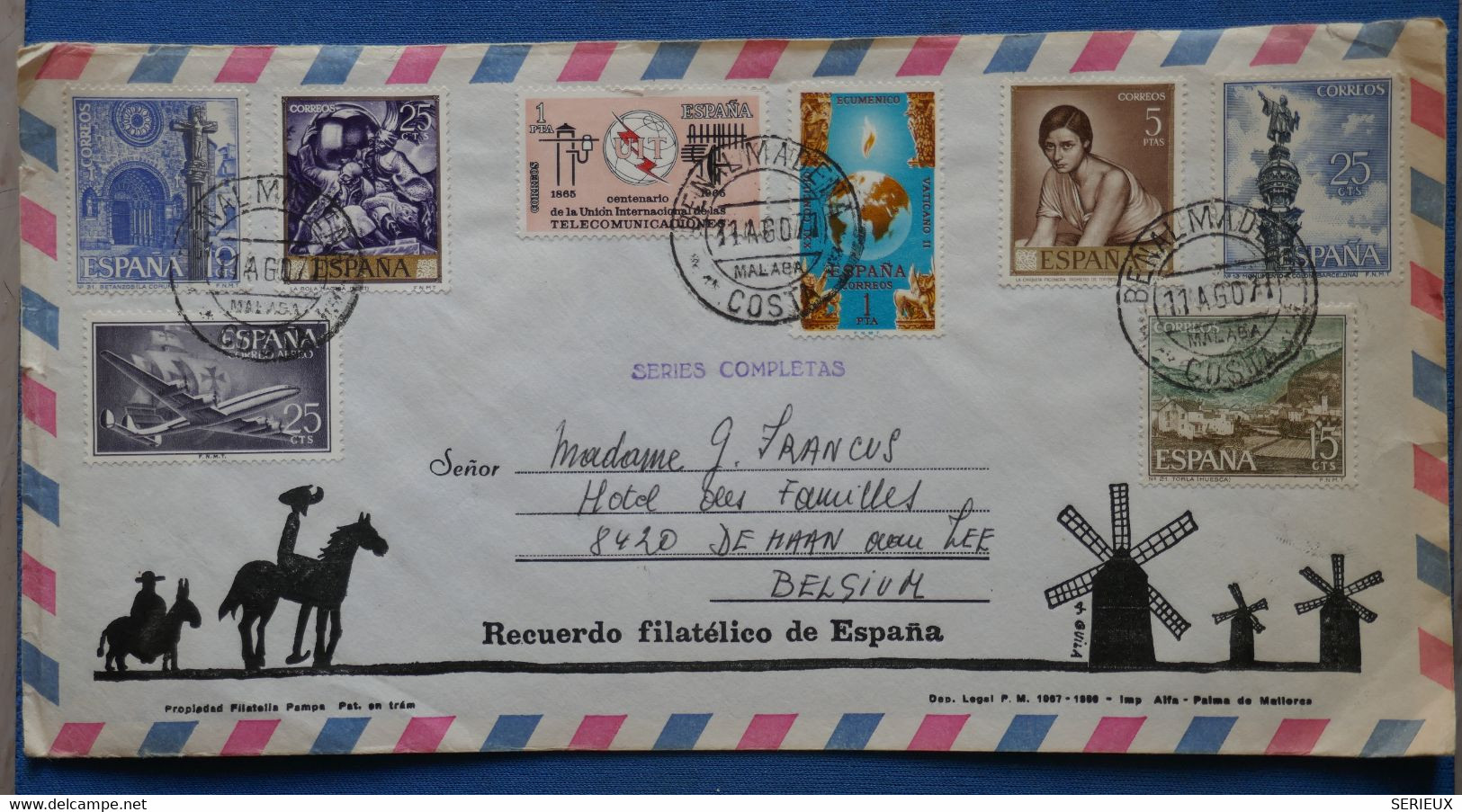 AC7  ESPANA  BELLE LETTRE 1971   POUR BELZIEK +   + AFFRANCHISSEMENT PLAISANT - Briefe U. Dokumente