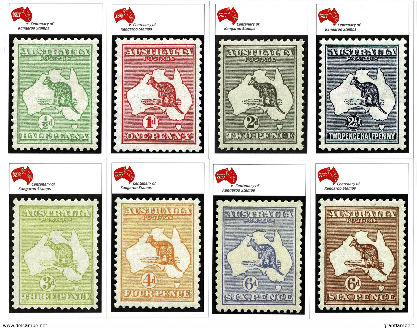 Australia 2013 Kangaroo Centenary World Expo Set Of 18 Unumbered Postcards - Autres & Non Classés