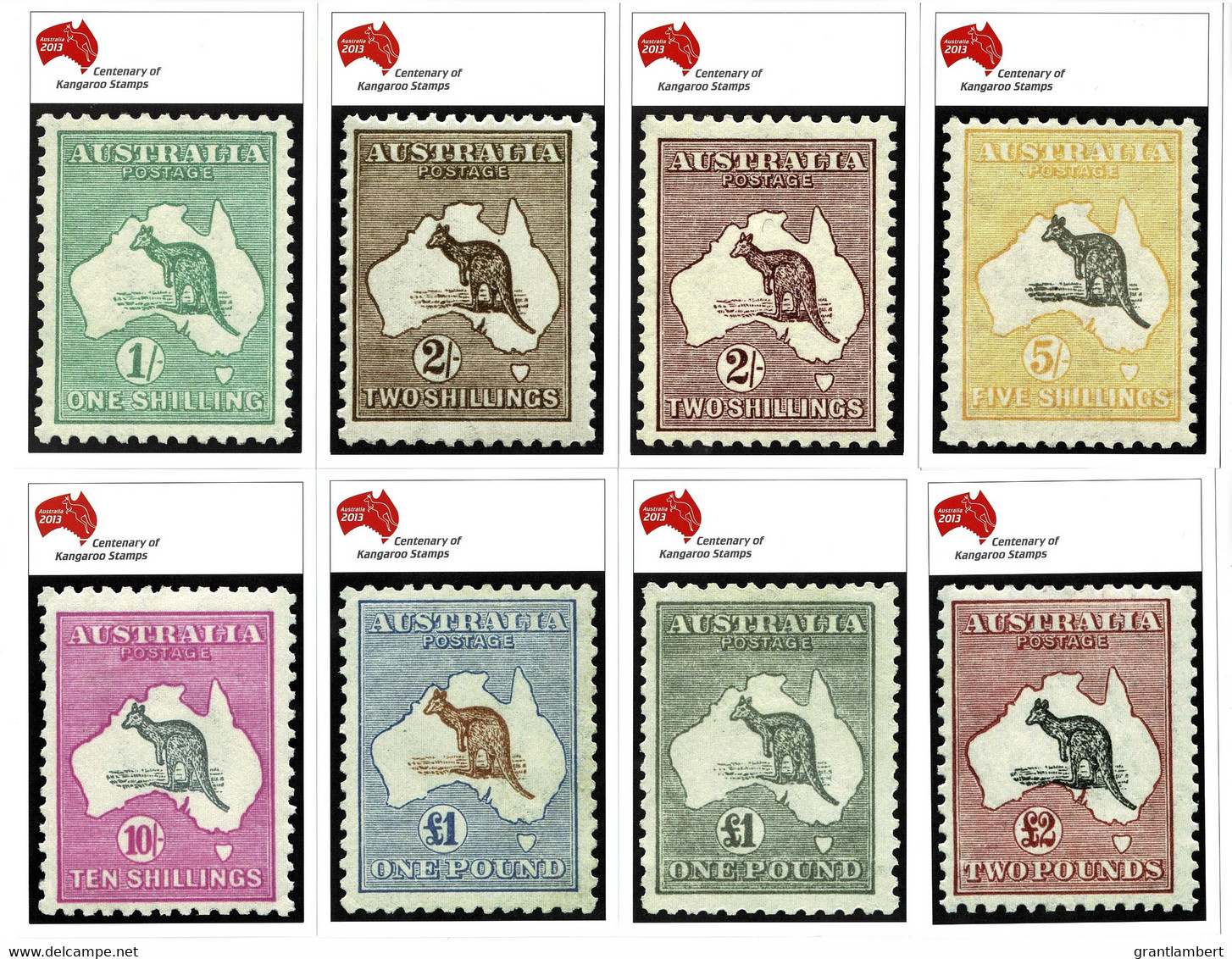 Australia 2013 Kangaroo Centenary World Expo Set Of 18 Unumbered Postcards - Autres & Non Classés