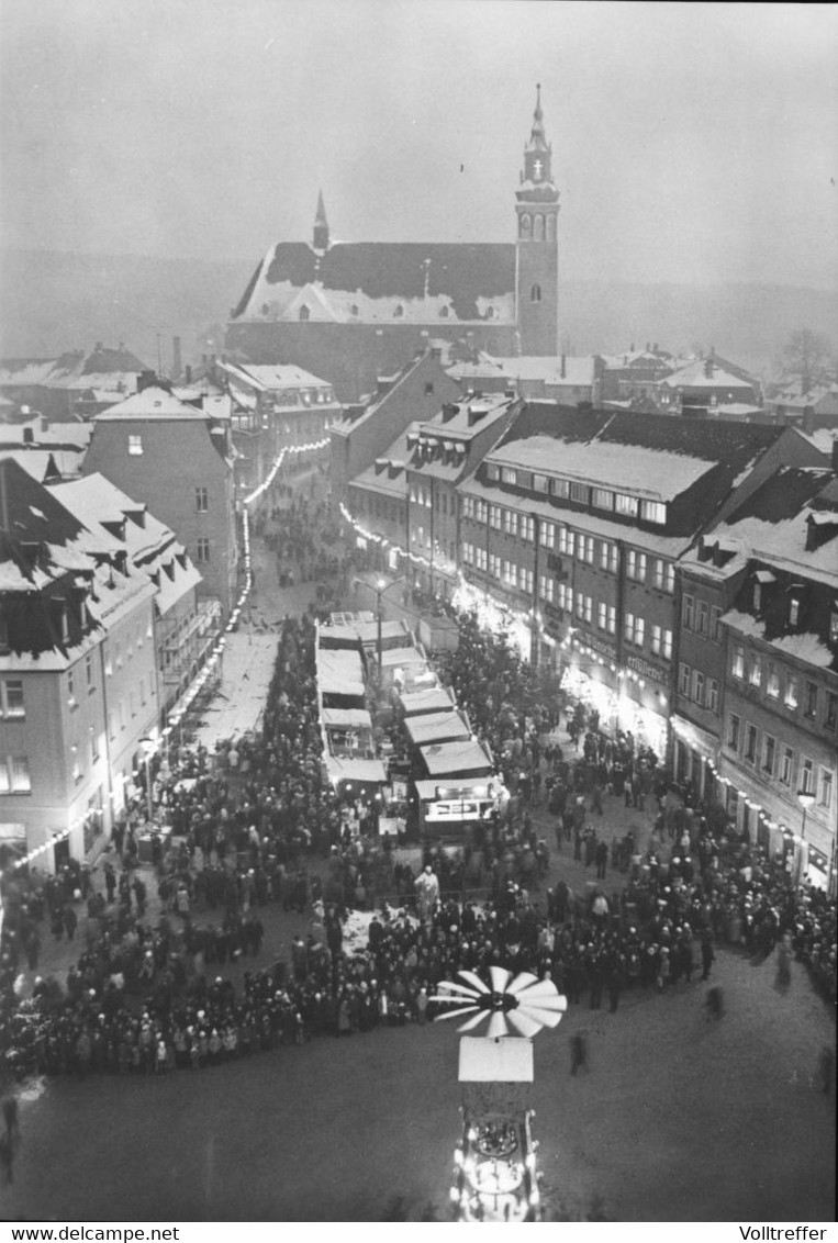 DDR AK Um 1983, Schneeberg Im Winter, Weihnachtszeit, Weihnachtsmarkt - Schneeberg