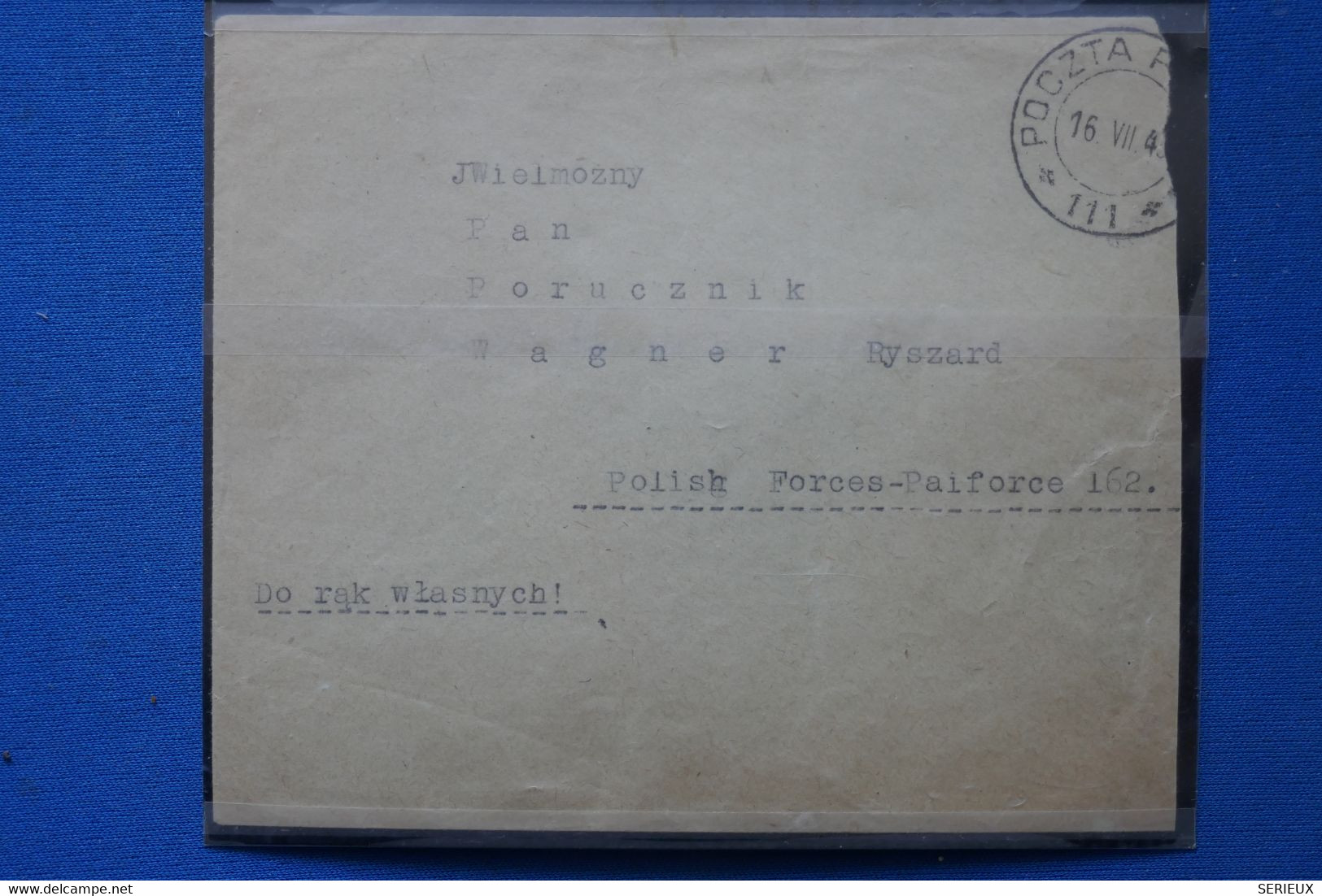 AC7  POLSKA   BELLE LETTRE  FM RARE   1945   POLISH AIR FORCES  ++   AFFRANCHISSEMENT INTERESSANT - Macchine Per Obliterare (EMA)