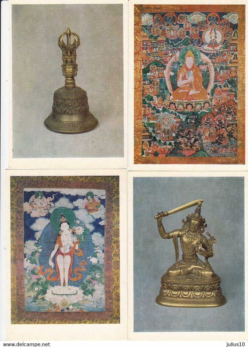 TIBET ART 16 Postcards With Holder 1986 #A41 - Tibet