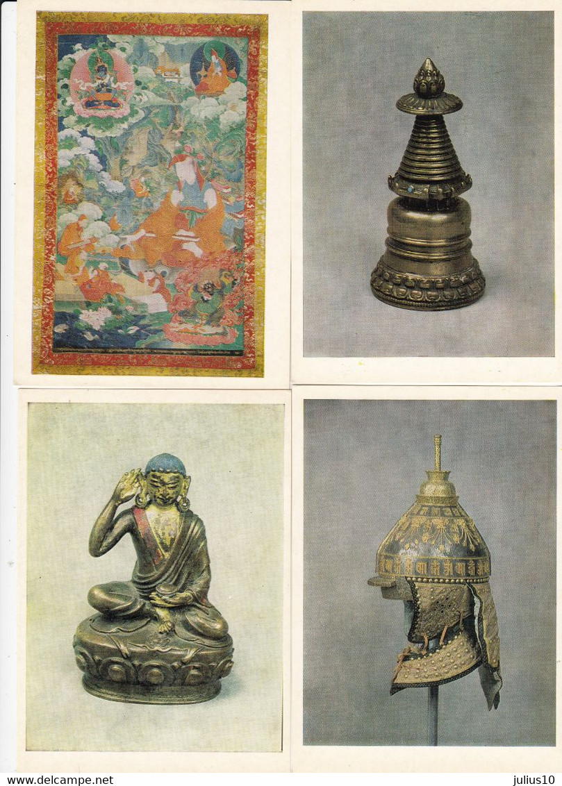 TIBET ART 16 Postcards With Holder 1986 #A41 - Tibet