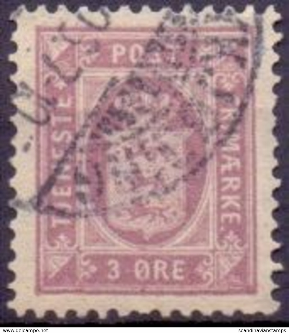 DENEMARKEN Dienstzegel 1875-23 3öre Perf 12½ GB-USED - Dienstmarken