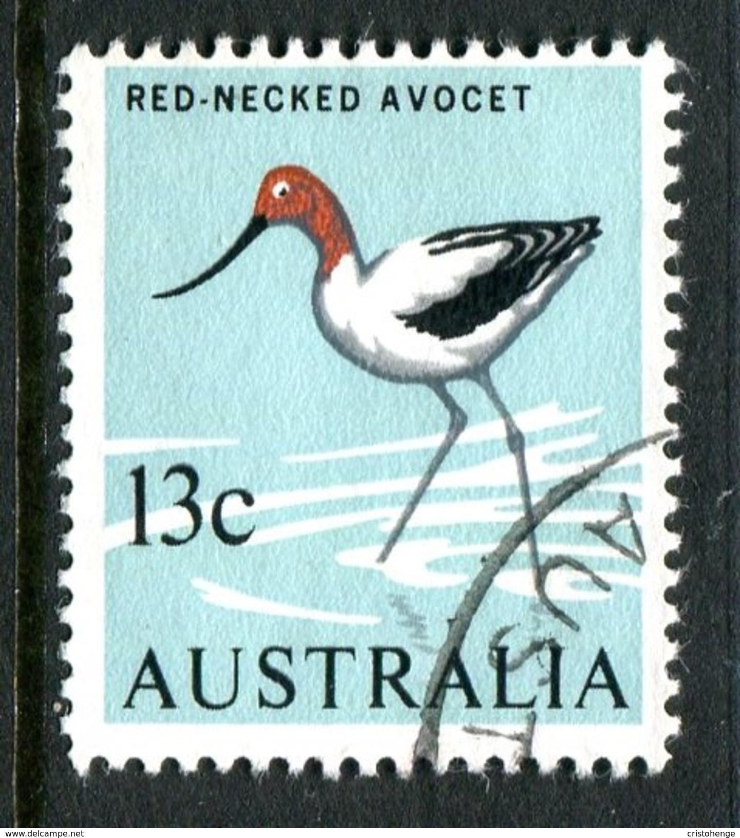 Australia 1966-73 Decimal Currency Definitives - 13c Red-necked Avocet Used - Used Stamps