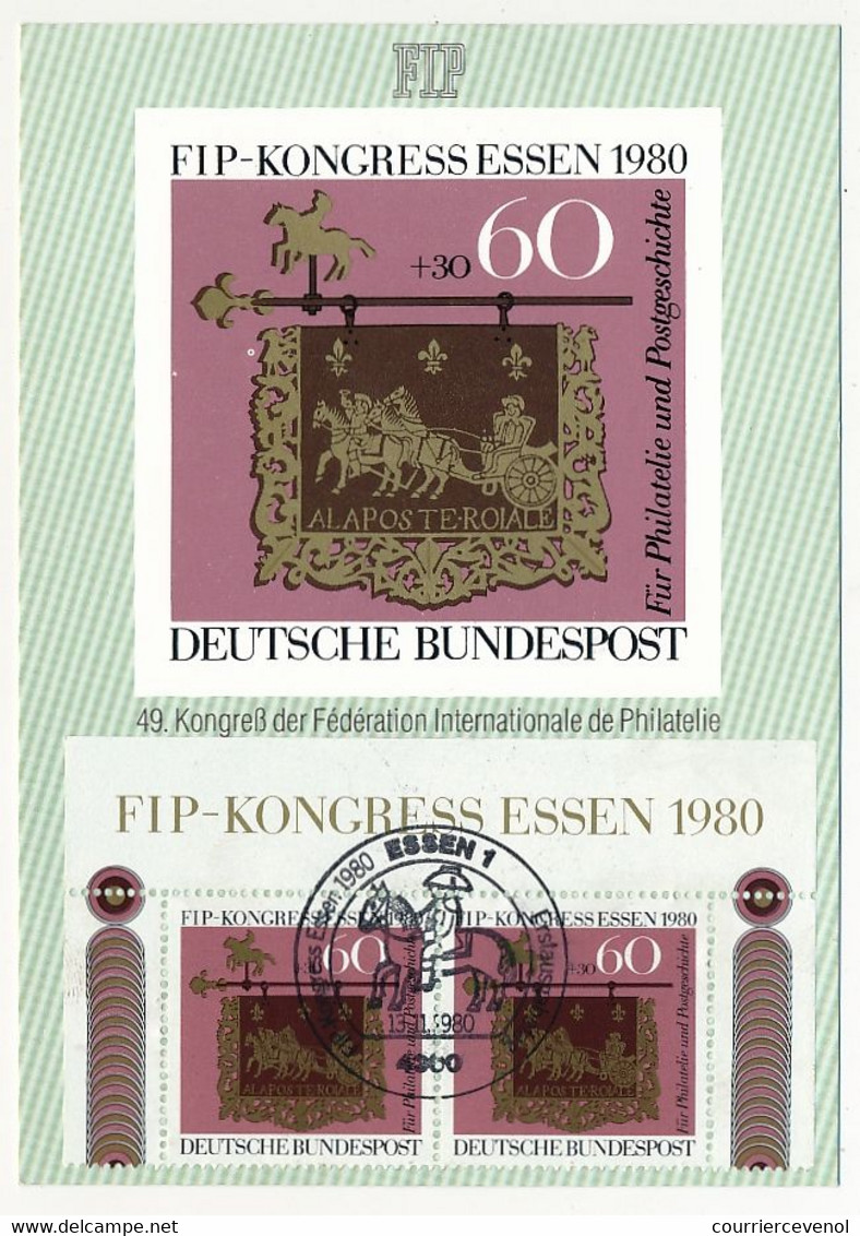 ALLEMAGNE - 4 Cartes Maximum - FIP Kongress Essen - 1980 - Otros & Sin Clasificación