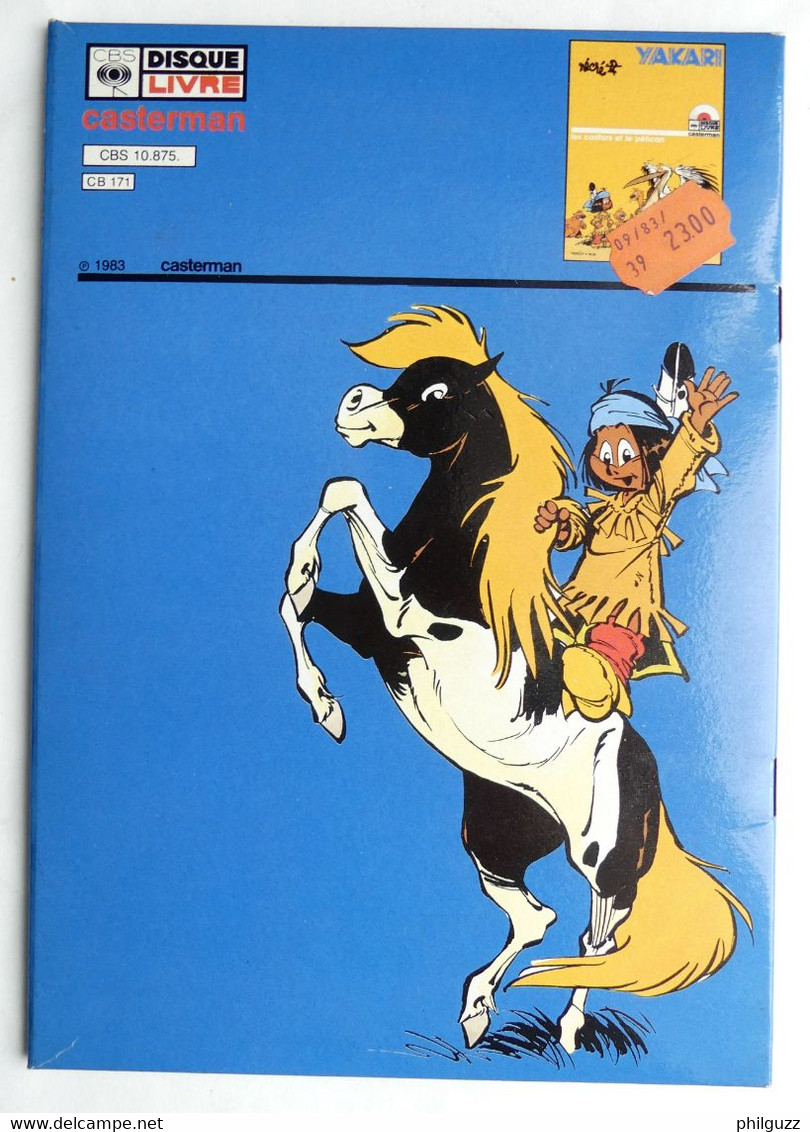 LIVRE DISQUE 45T CASTERMAN YAKARI PETIT TONNERRE ET GRAND AIGLE ANTENNE 2 1983 DERIB - Schallplatten & CD