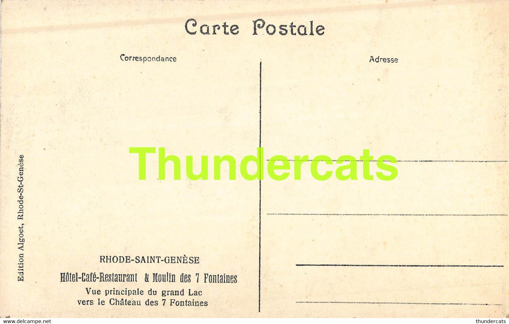 CPA RHODE SAINT GENESE HOTEL CAFE RESTAURANT & MOULIN DES 7 FONTAINES - Rhode-St-Genèse - St-Genesius-Rode